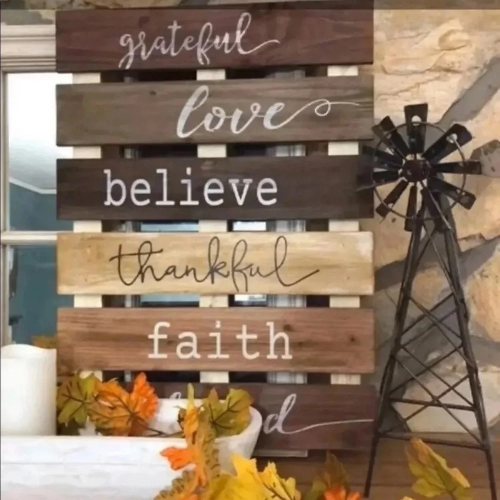 Chiaravita Wood Pallet Wall Art farmhouse Primitive Inspirational Sign‎ wall art